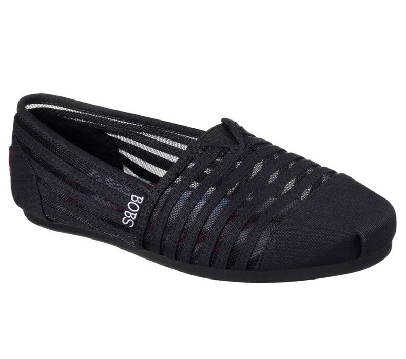 Skechers Bobs Plush - Adorbs - Womens Flats Shoes Black [AU-HZ4327]